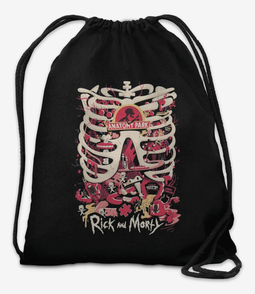 Mochila Negro de anatomy park 2