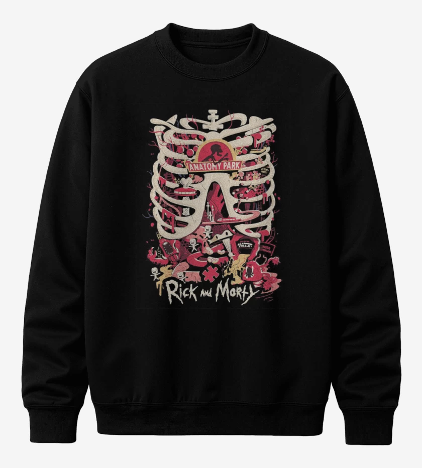Poleron polo Negro de anatomy park 2