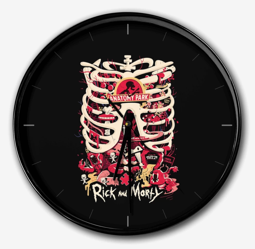 Reloj Negro de anatomy park 2