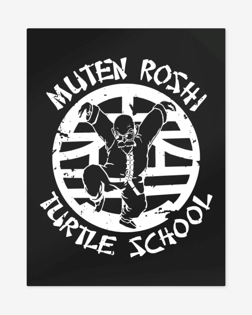 Print metalico Negro de Muten roshi