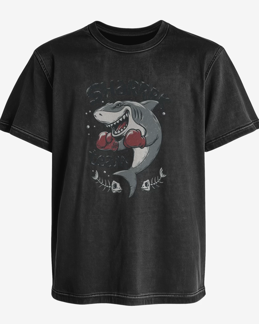 Polera desgastada Negro de Sharrk