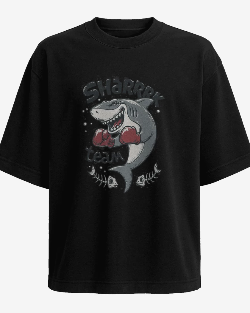 Polera Oversize Negro de Sharrk
