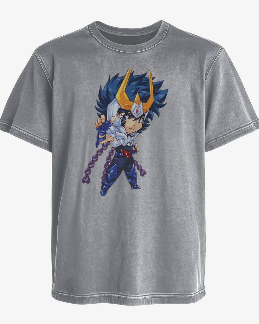 Polera desgastada Gris Melange de Fenix 2