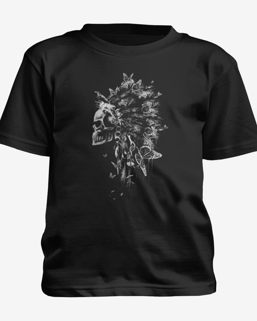 Polera de niño Negro de Indian Skull 