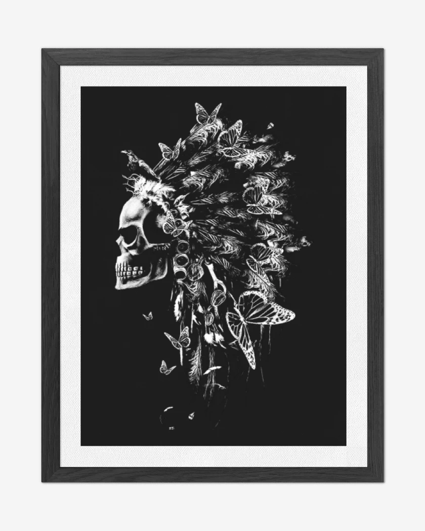 Cuadro decorativo Negro de Indian Skull 