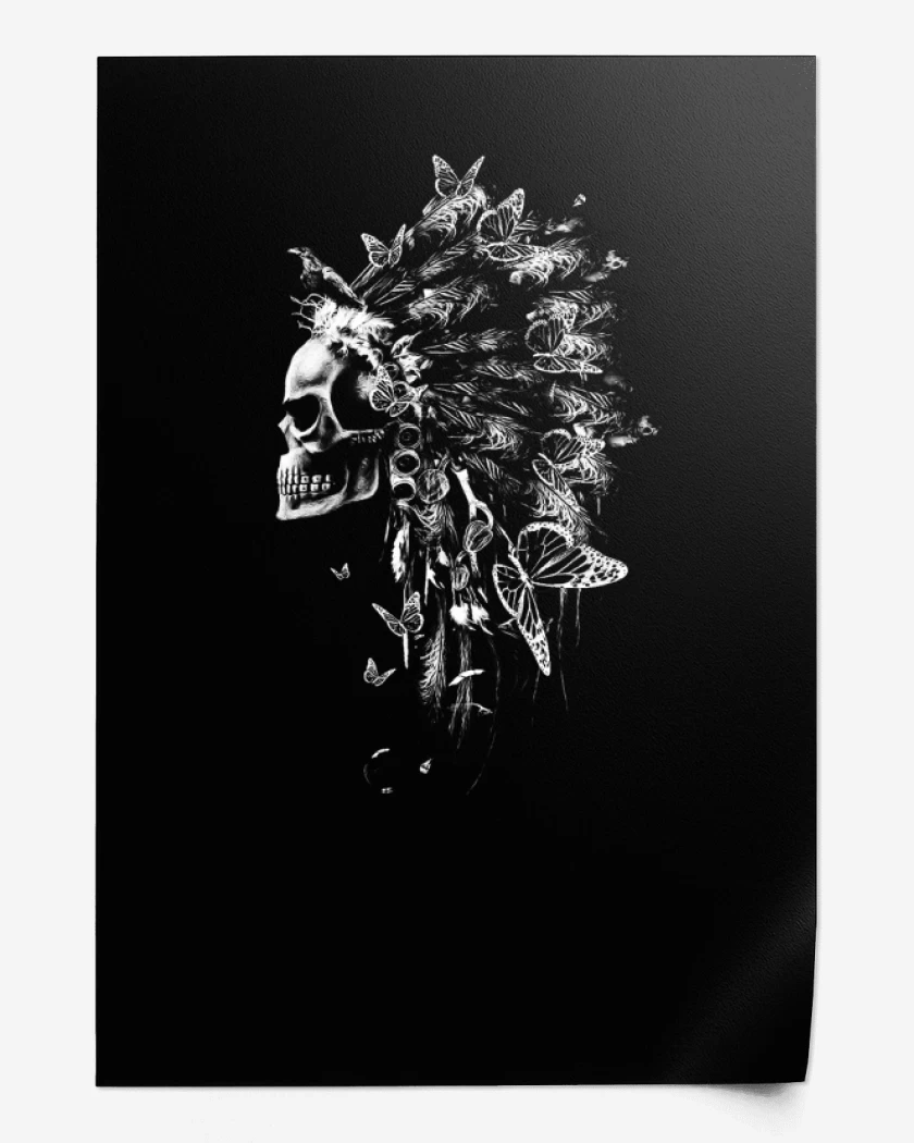 Print Indian Skull 