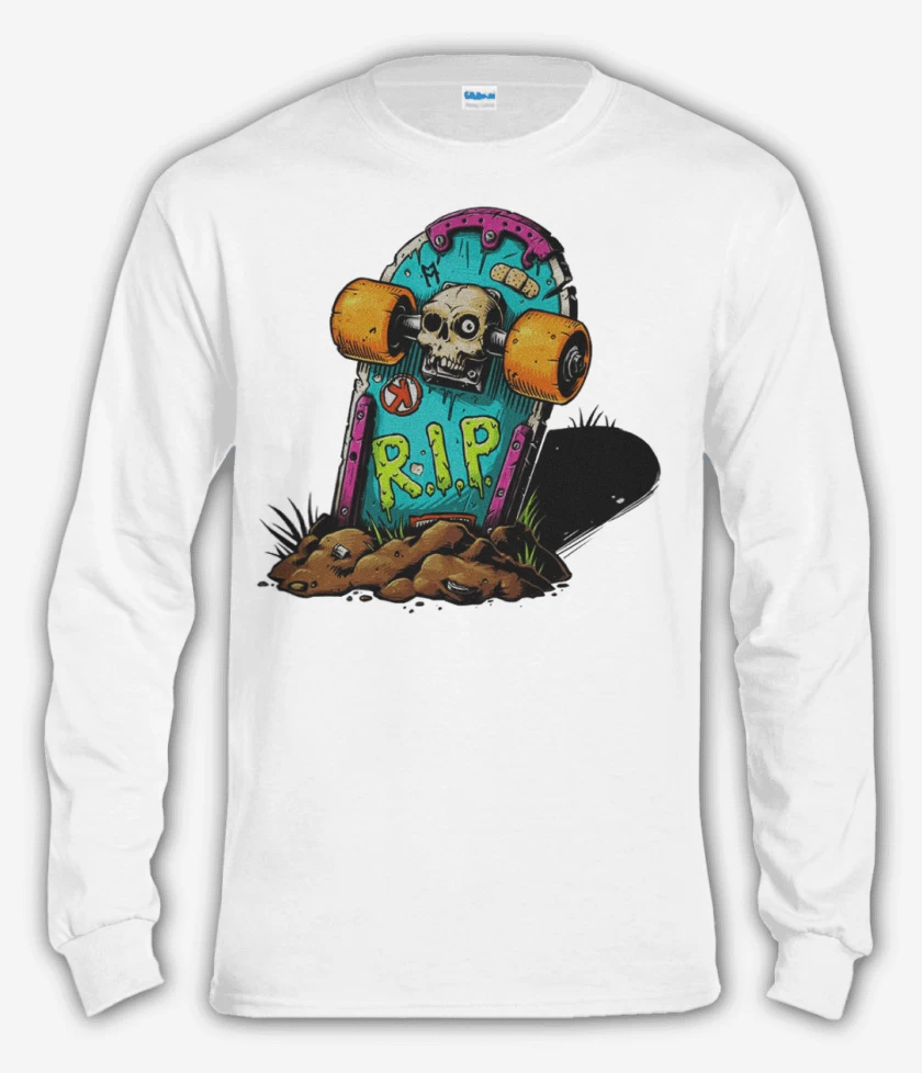 Polera manga larga Blanco de Rip skate