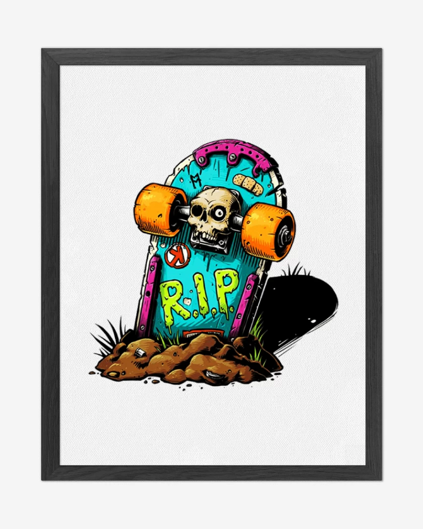 Cuadro decorativo Blanco de Rip skate