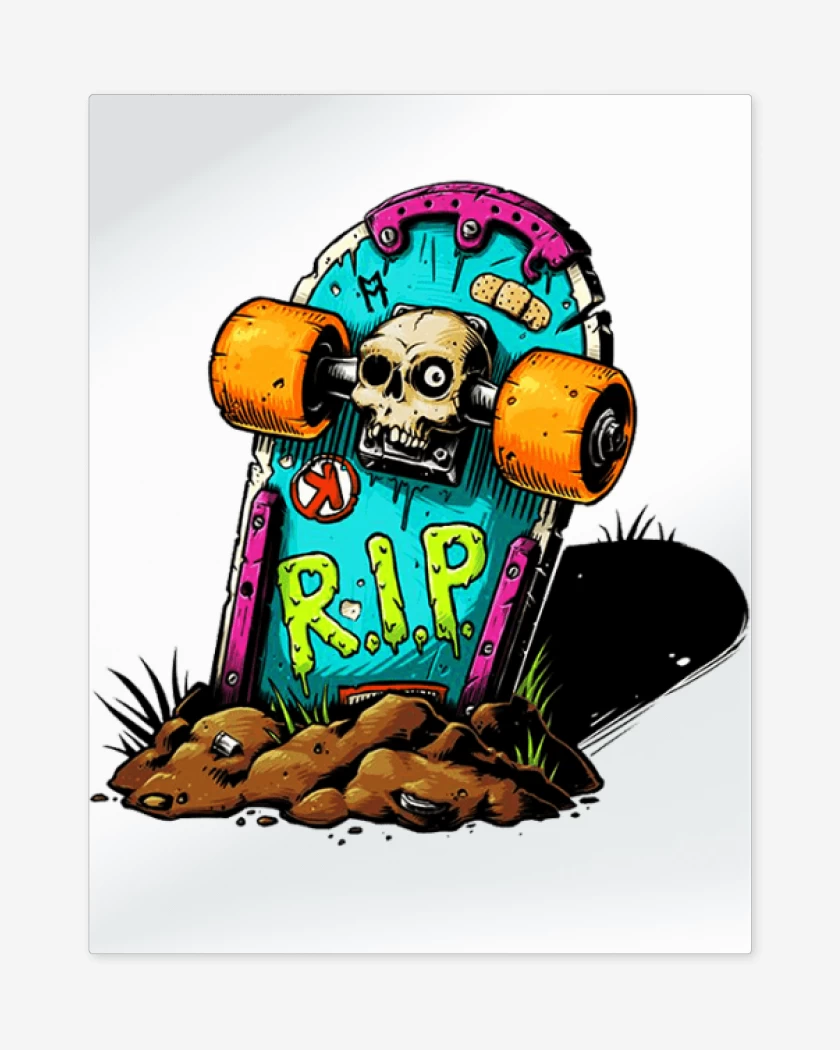 Print metalico Blanco de Rip skate
