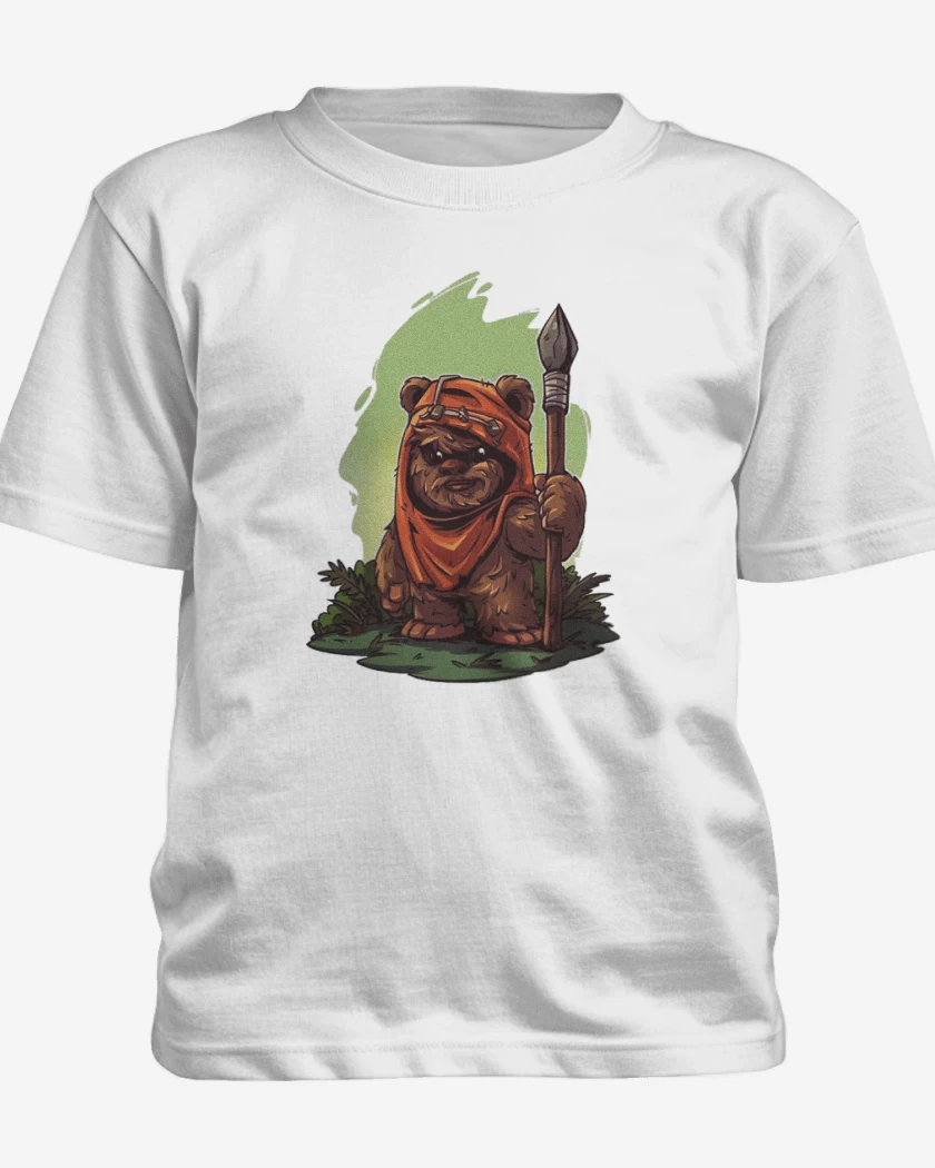 Polera de niño Blanco de Chibi Ewok
