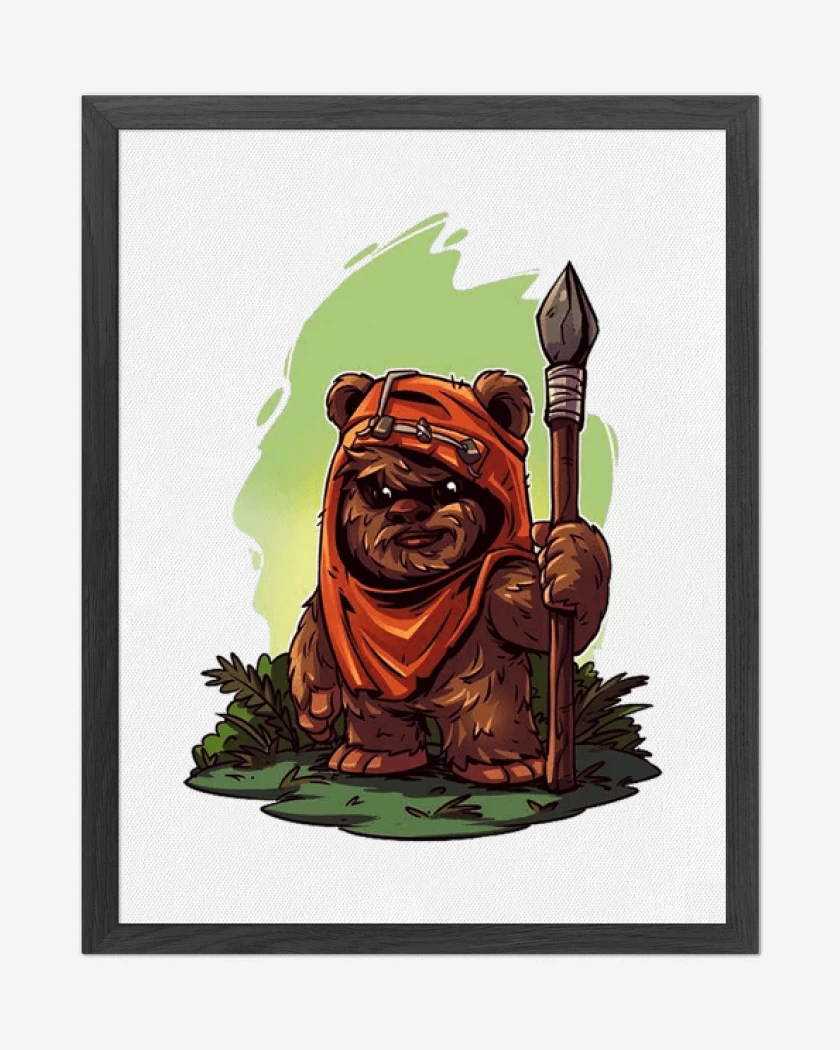 Cuadro decorativo Blanco de Chibi Ewok