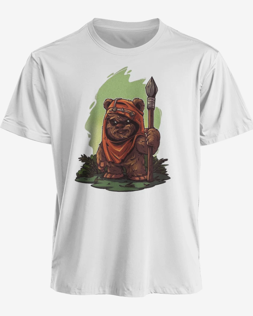 Polera premium Blanco de Chibi Ewok