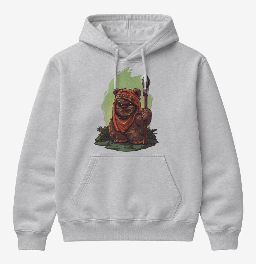 Poleron Canguro básico Gris Melange de Chibi Ewok