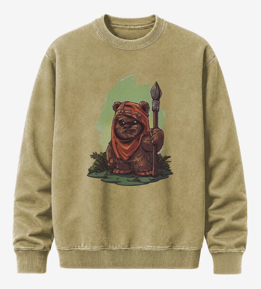 Poleron Polo Acid Wash Beige de Chibi Ewok