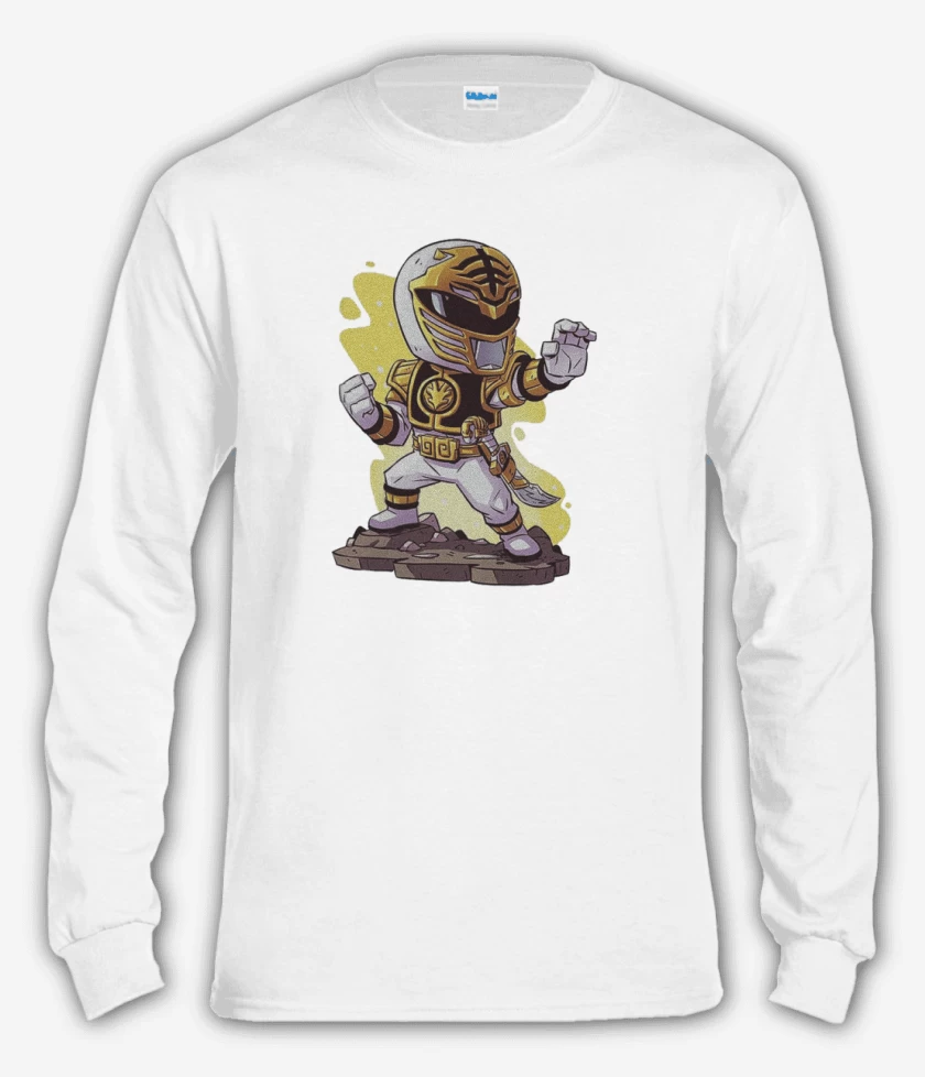 Polera manga larga Blanco de White ranger