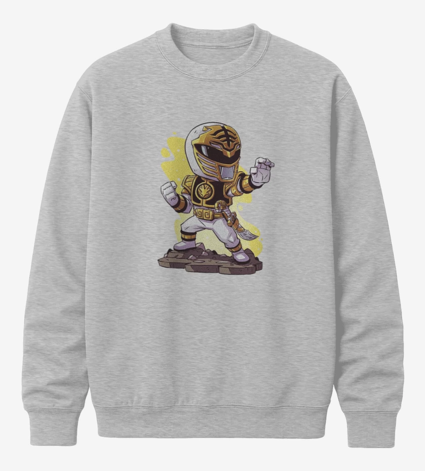 Poleron polo Gris Melange de White ranger