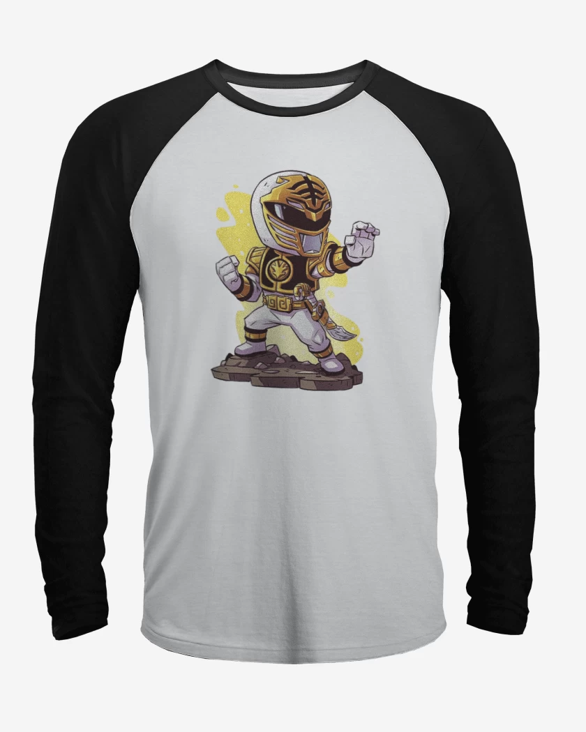 Polera Raglan Blanco / Negro de White ranger