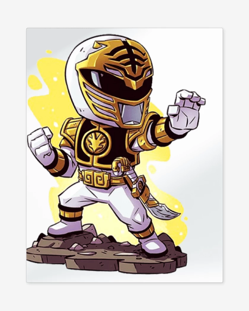 Print metalico Blanco de White ranger
