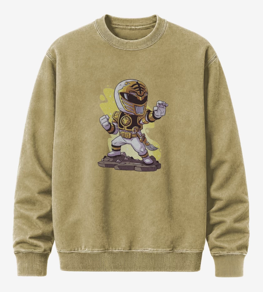 Poleron Polo Acid Wash Beige de White ranger