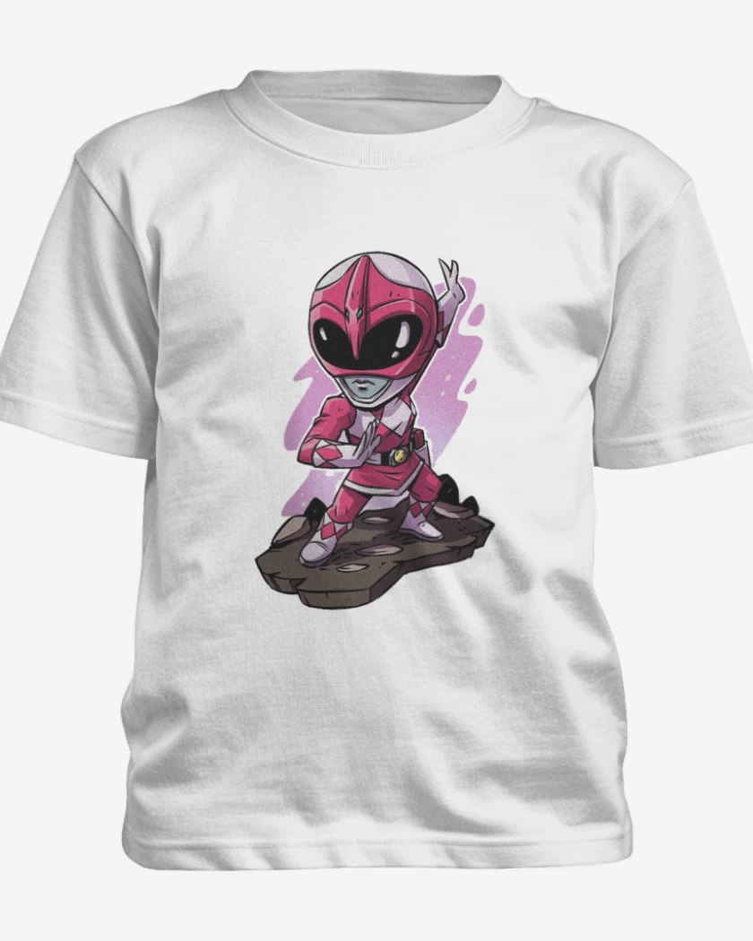 Polera de niño Blanco de Pink ranger