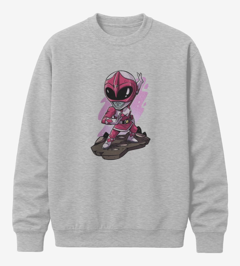 Poleron polo Gris Melange de Pink ranger