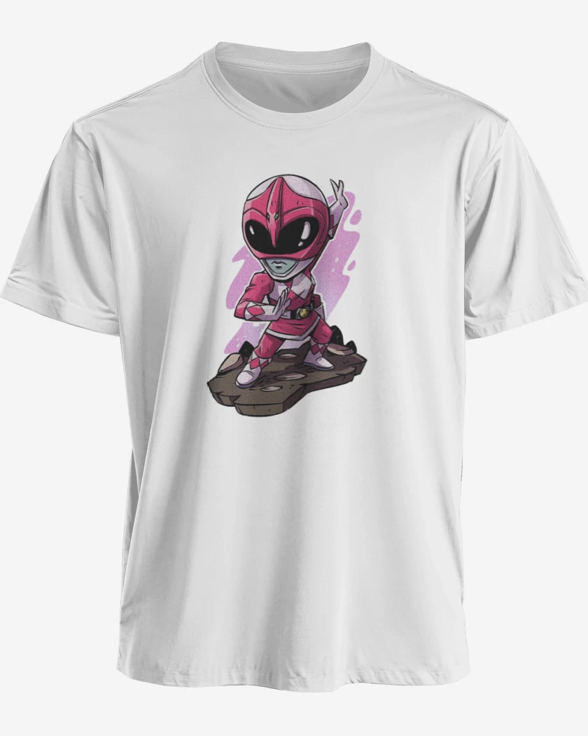 Polera premium Blanco de Pink ranger