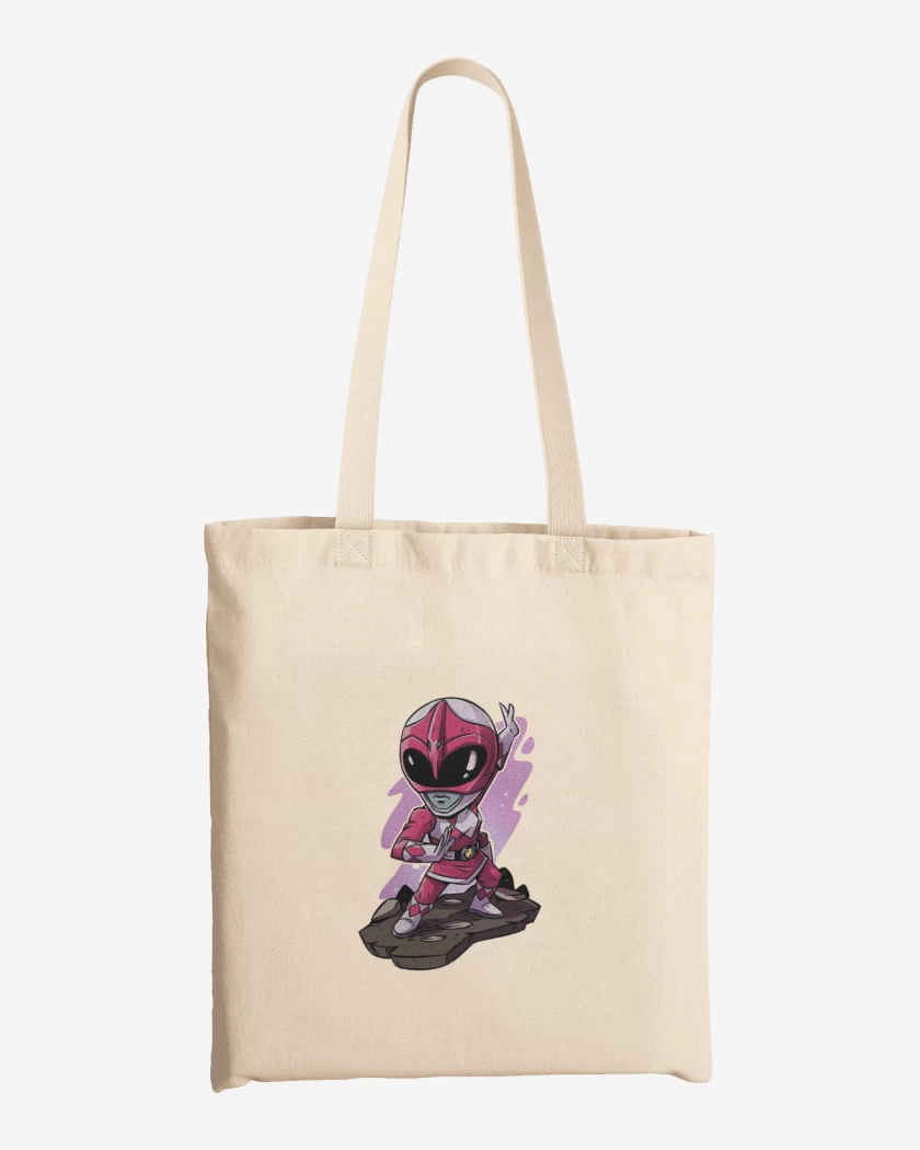Totebag Blanco de Pink ranger