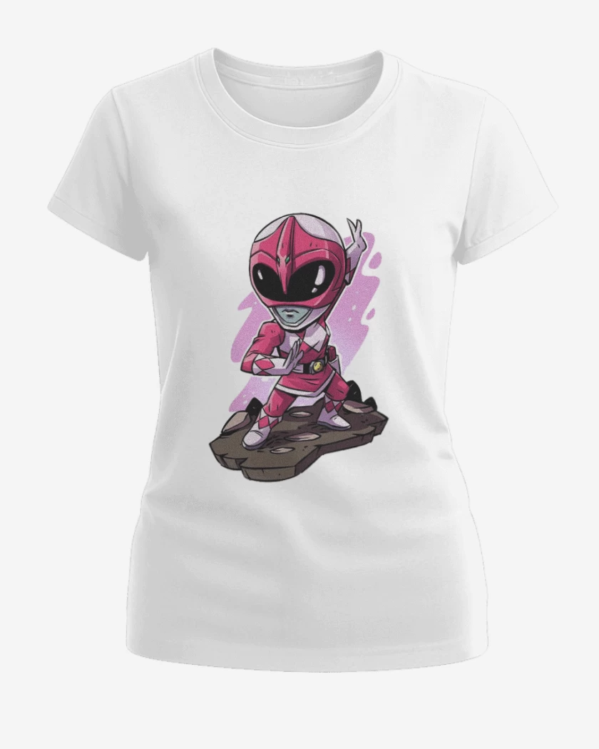 Polera de Mujer Blanco de Pink ranger