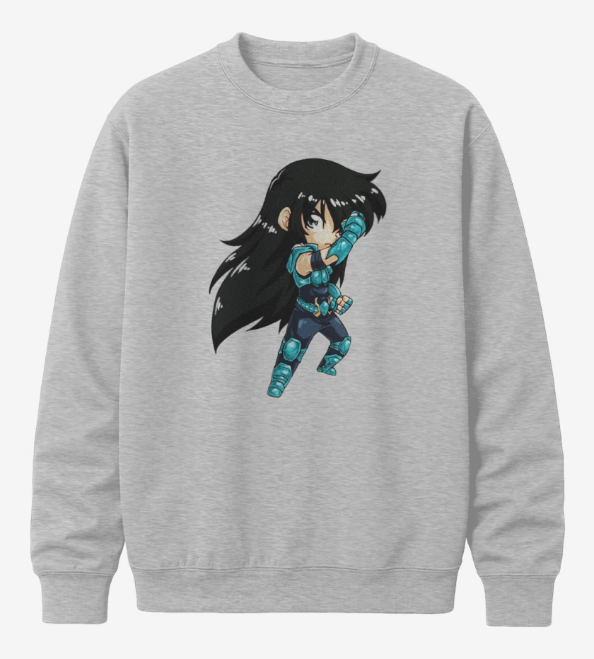 Poleron polo Gris Melange de Shiryu Full color