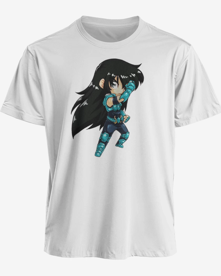 Polera premium Blanco de Shiryu Full color