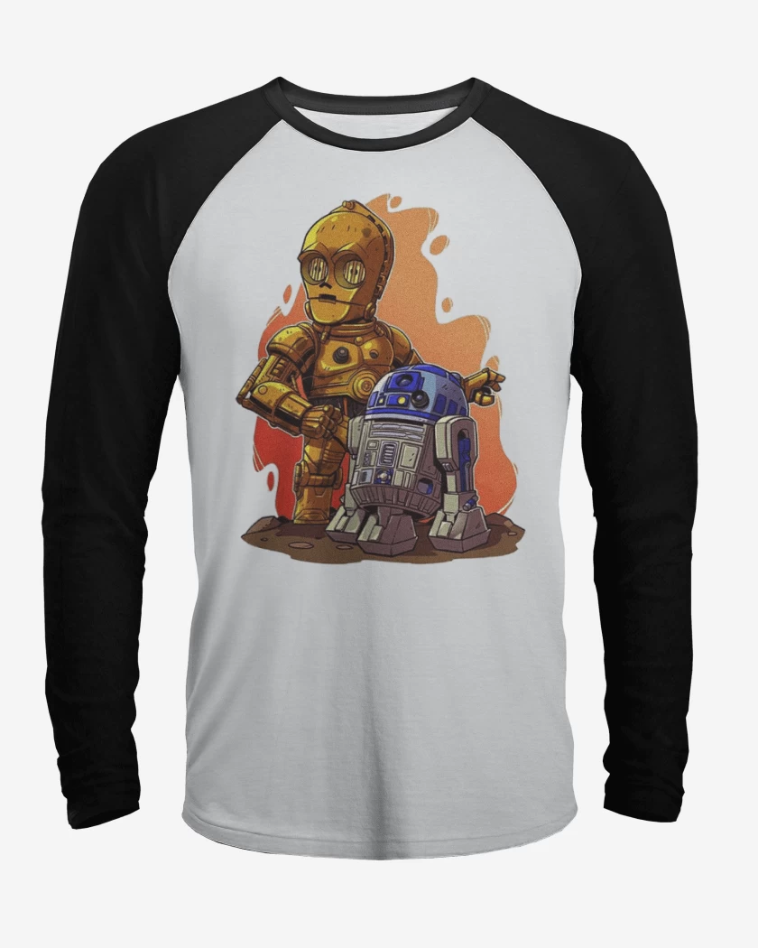 Polera Raglan Blanco / Negro de Tripio y arturito