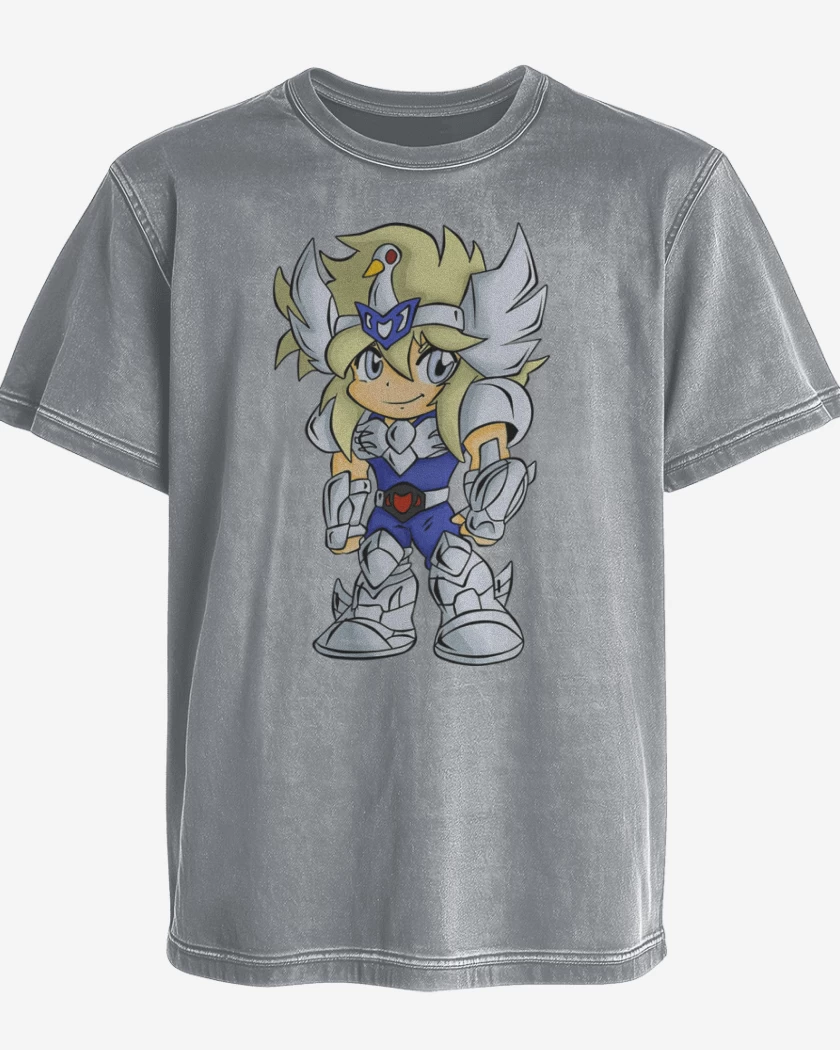Polera desgastada Gris Melange de Hyoga 3