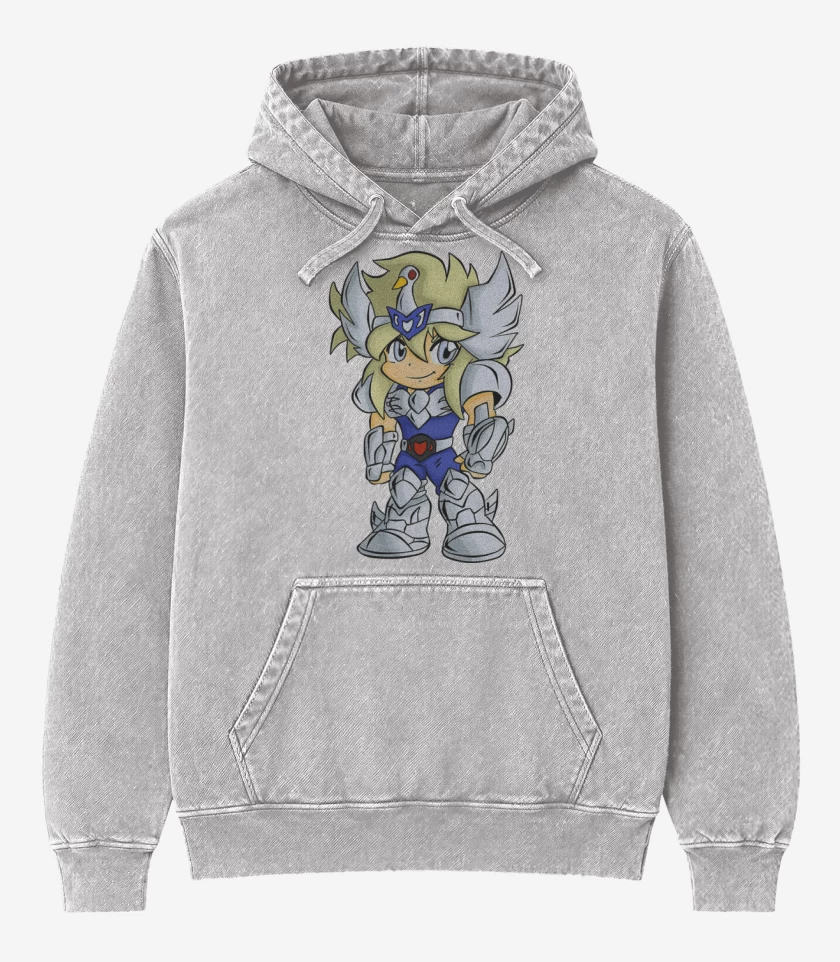 Poleron Canguro Acid Wash Gris Melange de Hyoga 3