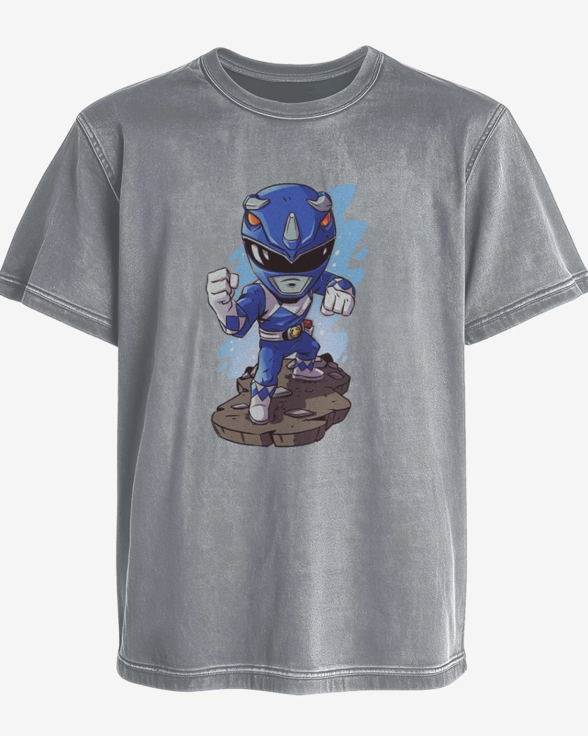 Polera desgastada Gris Melange de Ranger blue