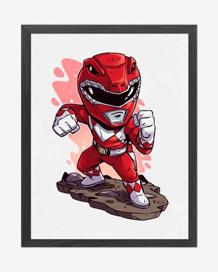 Cuadro decorativo Blanco de Chibi red ranger