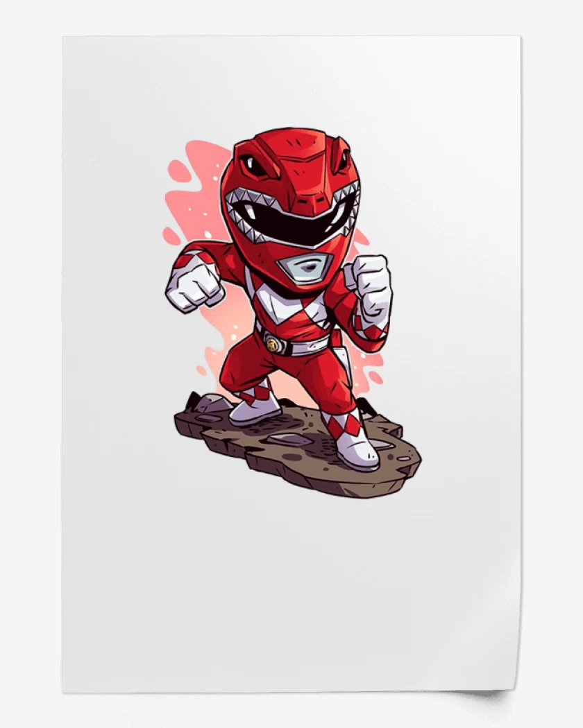 Print Blanco de Chibi red ranger