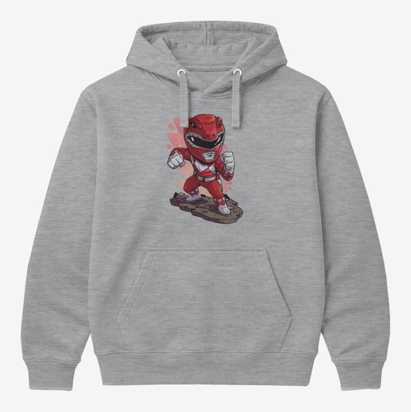 Polerón Canguro Gris Melange de Chibi red ranger