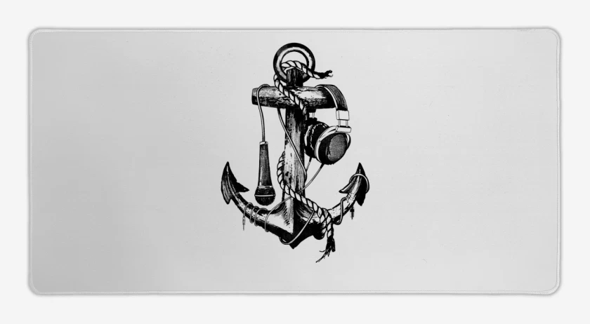 Mouse pad Gamer Blanco de Ancla