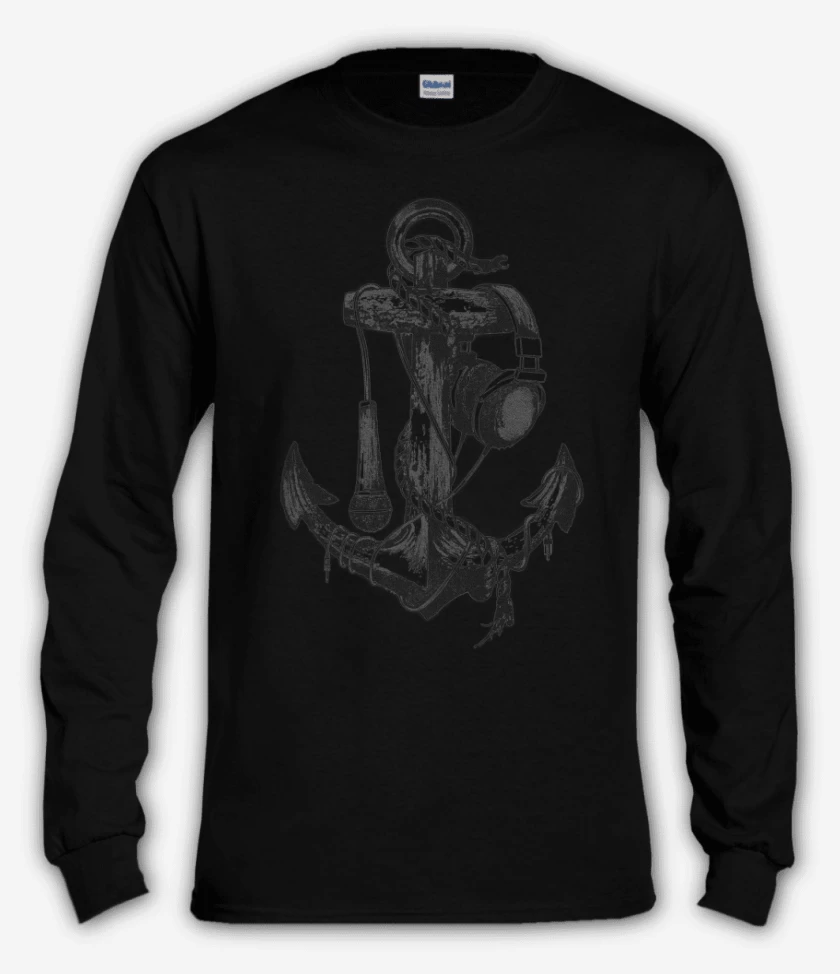 Polera manga larga Negro de Ancla