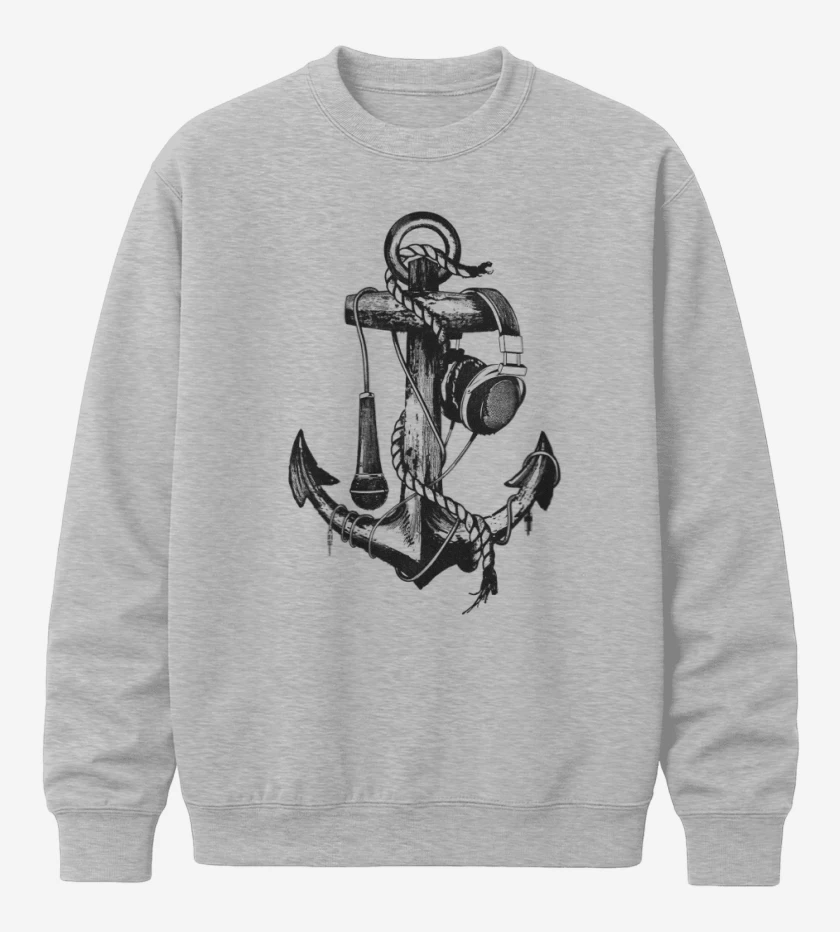 Poleron polo Gris Melange de Ancla