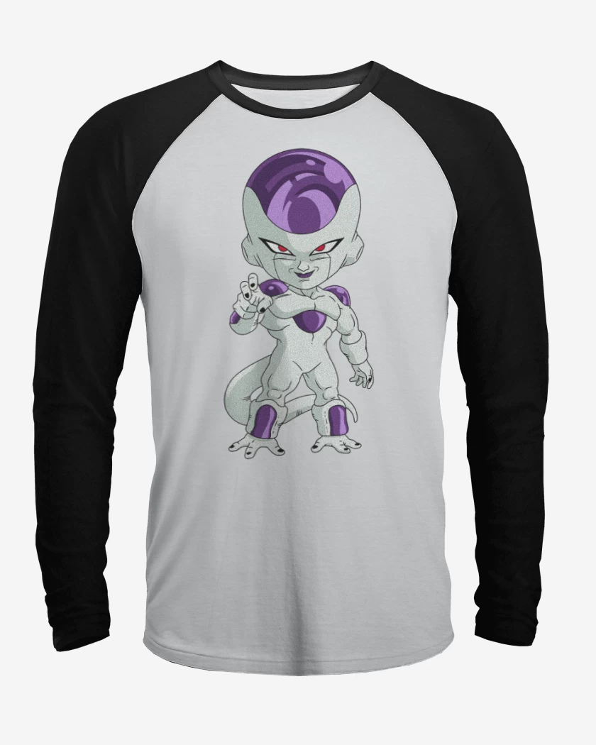 Polera Raglan Blanco / Negro de freezer 2
