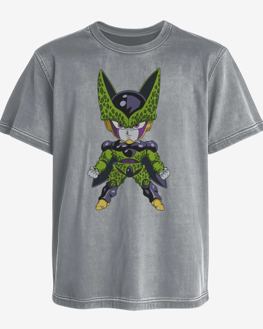 Polera desgastada Gris Melange de Cell 2