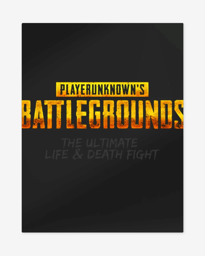 Print metalico Negro de PUBG