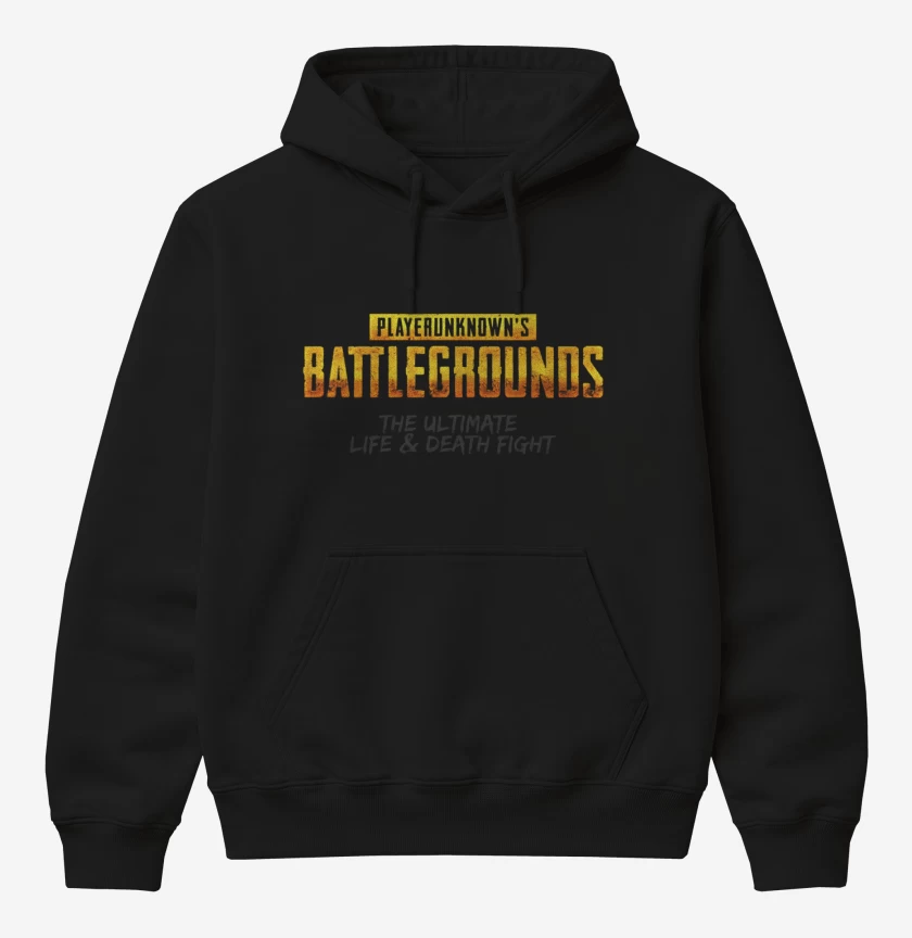Poleron Canguro básico Negro de PUBG