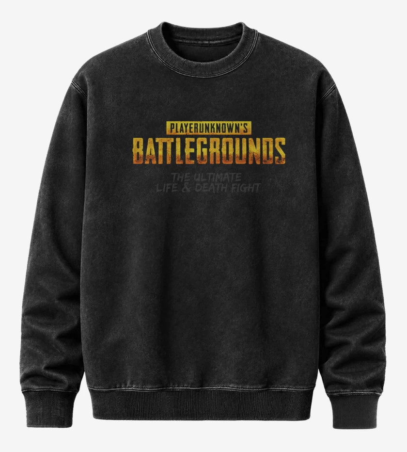 Poleron Polo Acid Wash Negro de PUBG