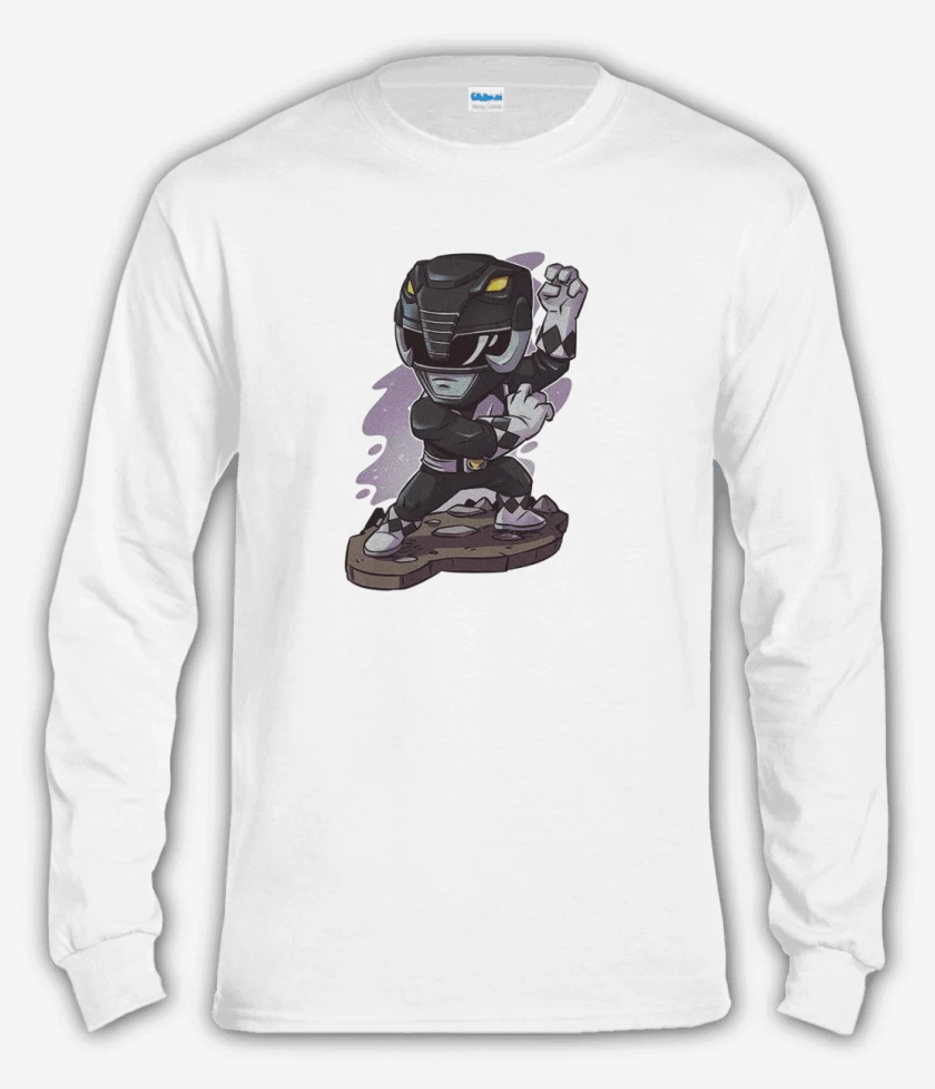 Polera manga larga Blanco de Black ranger Chib
