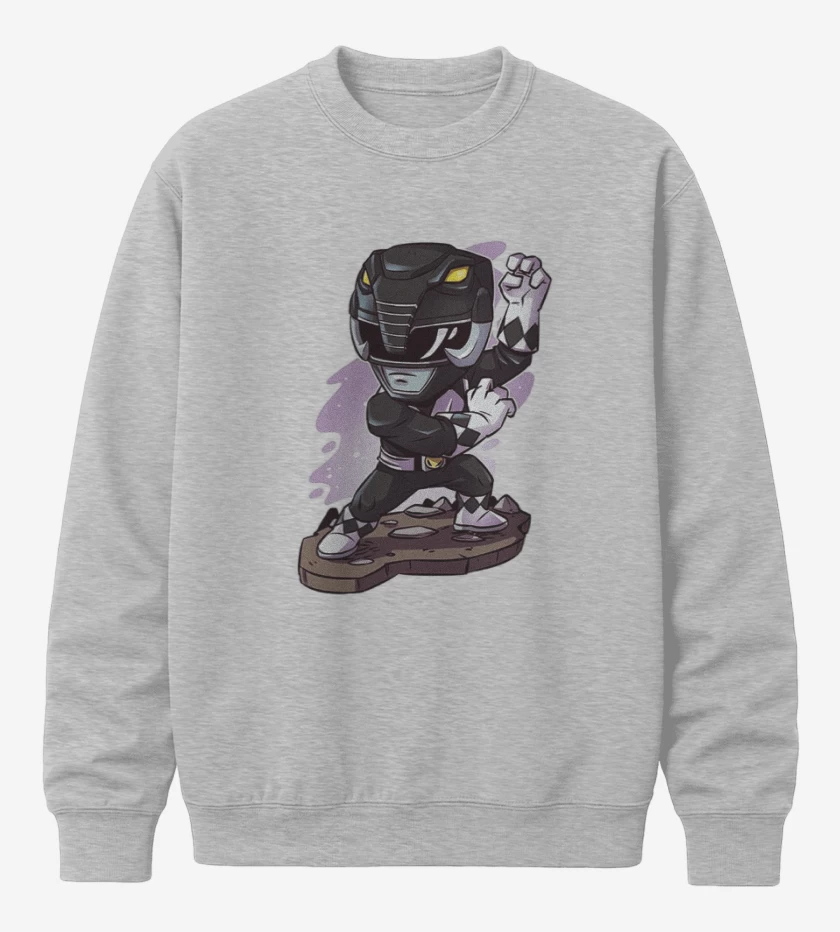 Poleron polo Gris Melange de Black ranger Chib