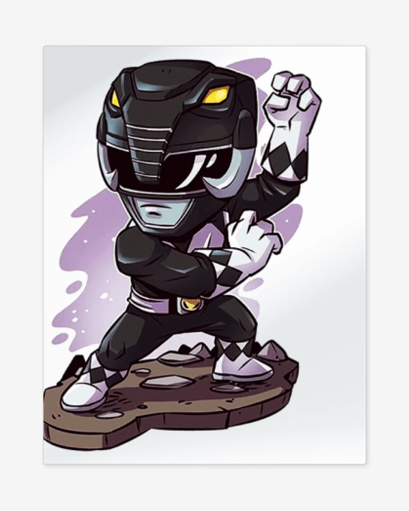 Print metalico Blanco de Black ranger Chib