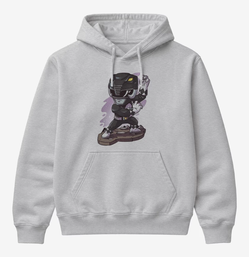 Poleron Canguro básico Gris Melange de Black ranger Chib