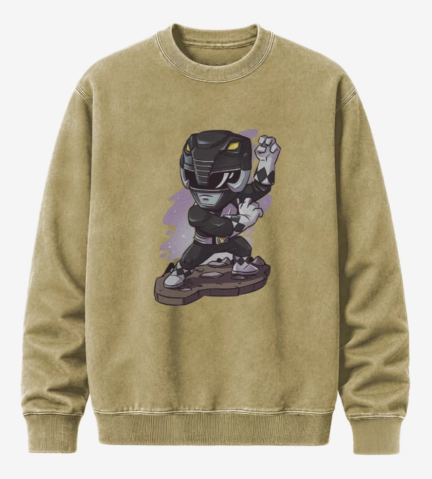 Poleron Polo Acid Wash Beige de Black ranger Chib